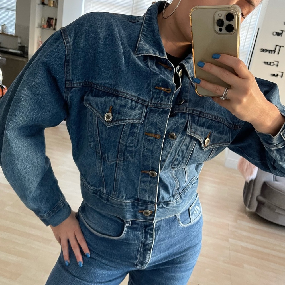 Chorus Line Vintage Cropped Denim Jacket